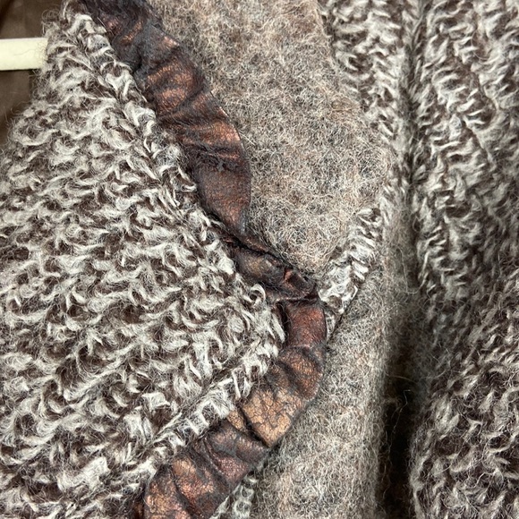 Christopher Banks copper brown wool blend snap closure pea coat trench coat - Picture 4 of 16